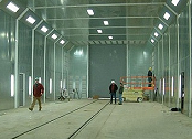 Drive-through spray booth.