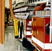 Pneumatic emergency exhaust removal system.